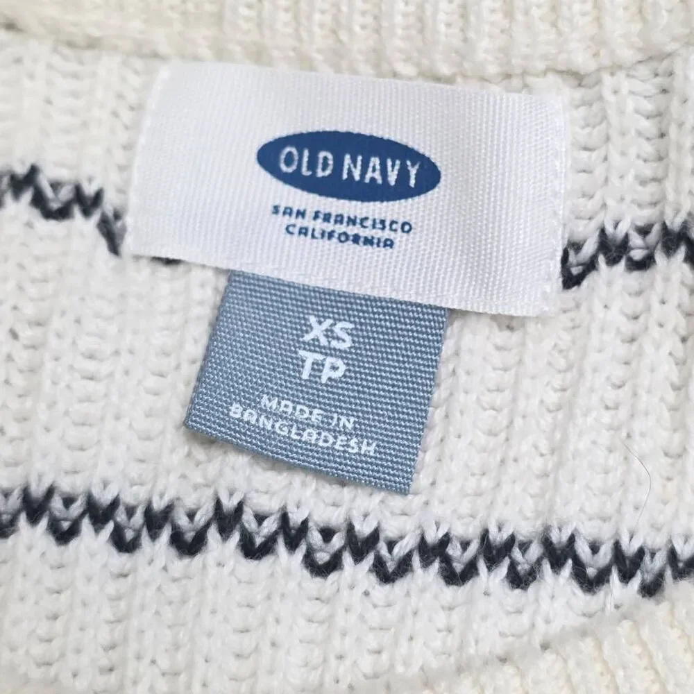 Old Navy Ribbed Striped Sweater Tank Top XS Cotton